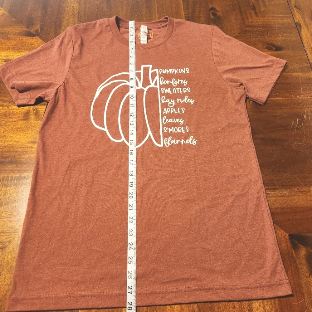 Women's Fall Theme Pumpkin Shirt Size Medium - Picture 3 of 8